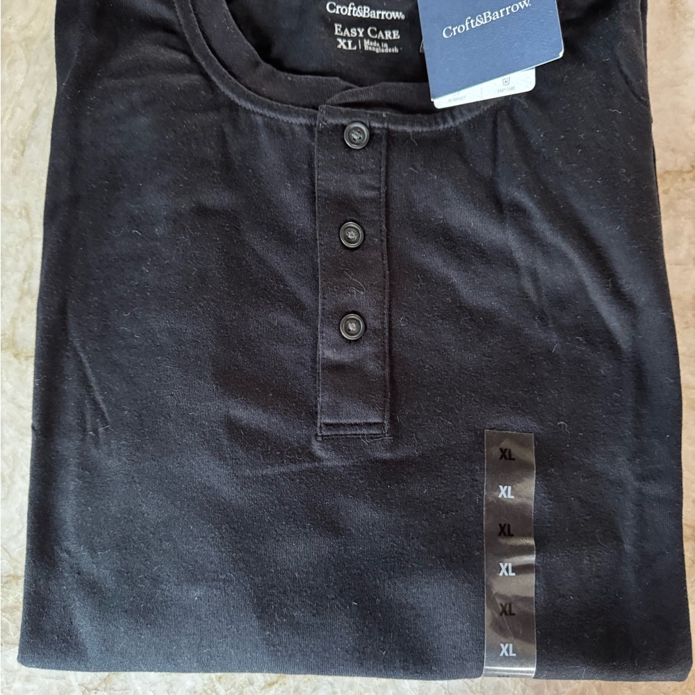Croft & Barrow Men's Dark Gray Short Sleeve Tee